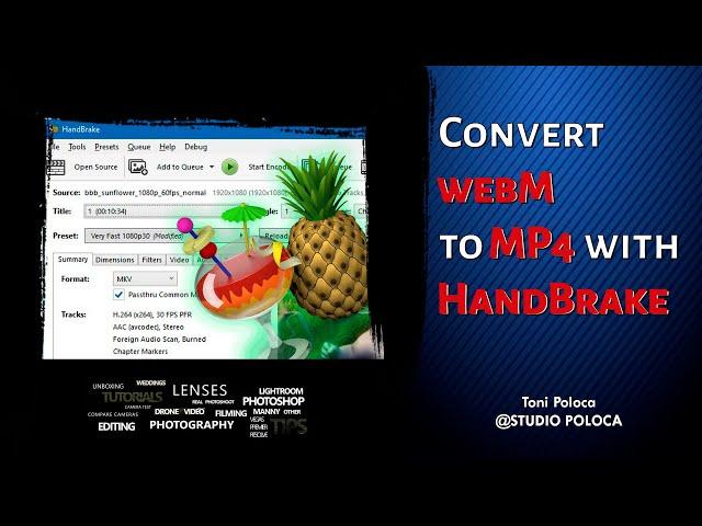 Convert WEBM to MP4 using HandBrake #webmtomp4 #webmconverter #webmfile