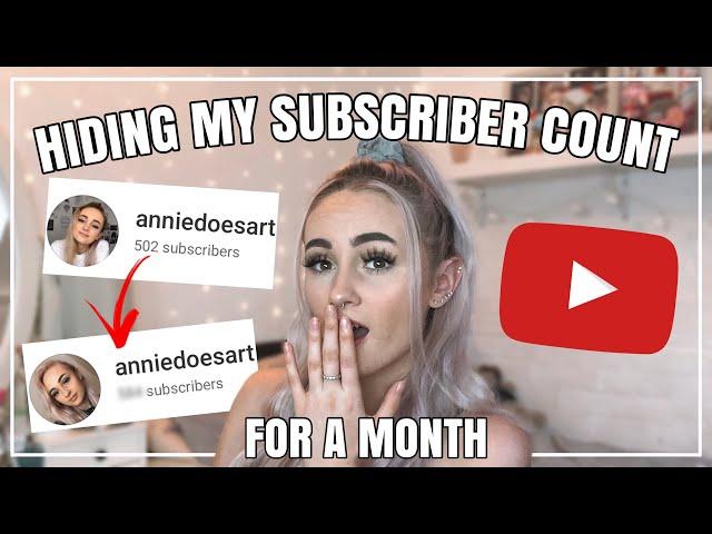 I HID MY SUBSCRIBER COUNT FOR A MONTH 2020 | does hiding your subscribers work? | anniedoesart