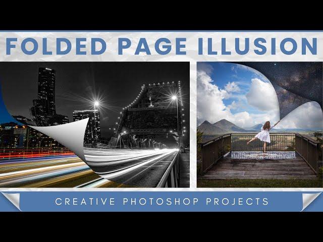 Page turn editing tutorial: Use Photoshop's warp tool to create a folded page storytelling illusion.