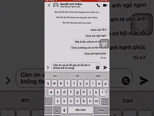 (Tik tok ) tin nhắn tâm trạng buồn vui trên tik tok #42 / M.THY -tik tok