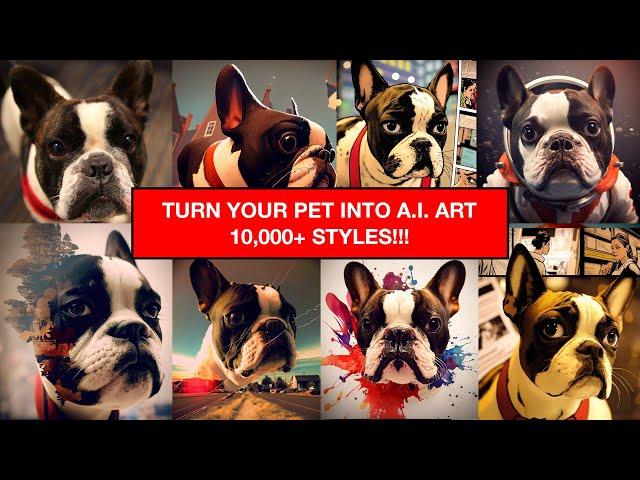 How to Create Stunning AI Art of Your Pet (Pet Avatar) with MIDJOURNEY - 10,000 Art Styles!