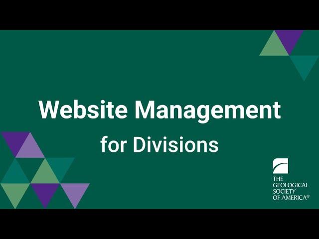 Website Management for Divisions