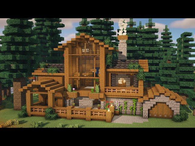 Minecraft: How To Build A Spruce Cabin Tutorial