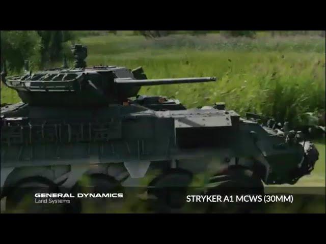 GDLS - Stryker A1 8X8 30mm Medium Caliber Weapon System (MCWS) Vehicle [360p]