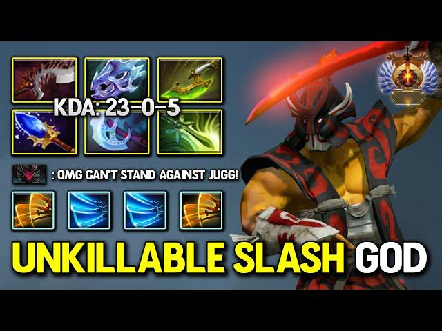 UNKILLABLE SLASH GOD CARRY Juggernaut With Crazy Attack Speed Build 7.36c DotA 2