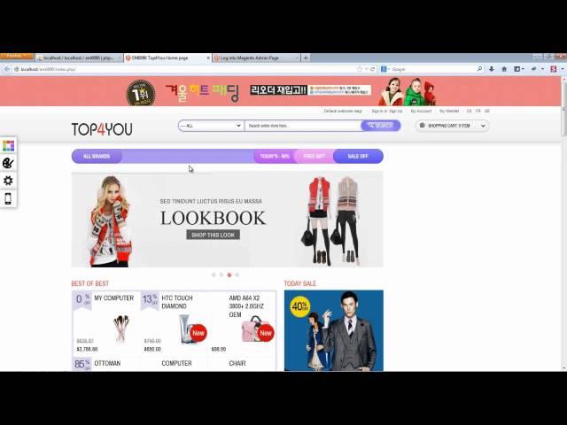 Magento Theme Installation - EM TOP4YOU Full Package