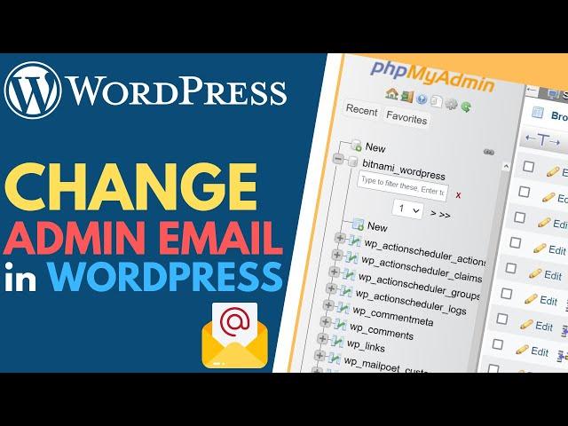 How to Change WordPress Admin Email in the phpMyAdmin Database