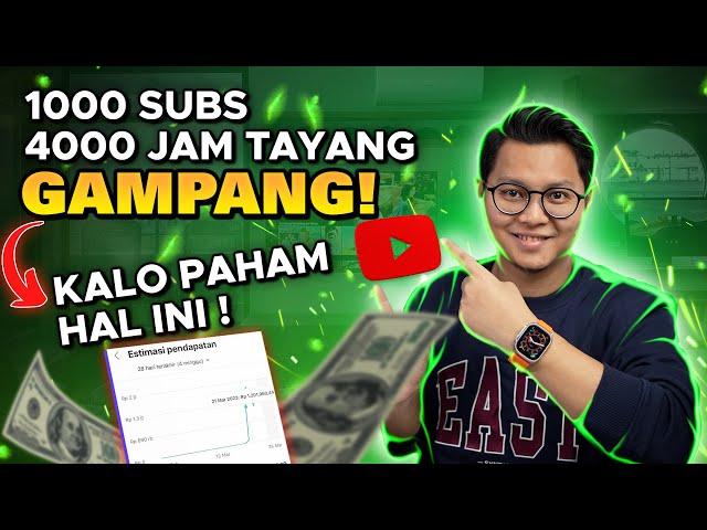 Tips Kejar 1000 Subscriber & 4000 Jam Tayang Gampang Kalo Paham Hal Ini! Monetisasi Channel Youtube!