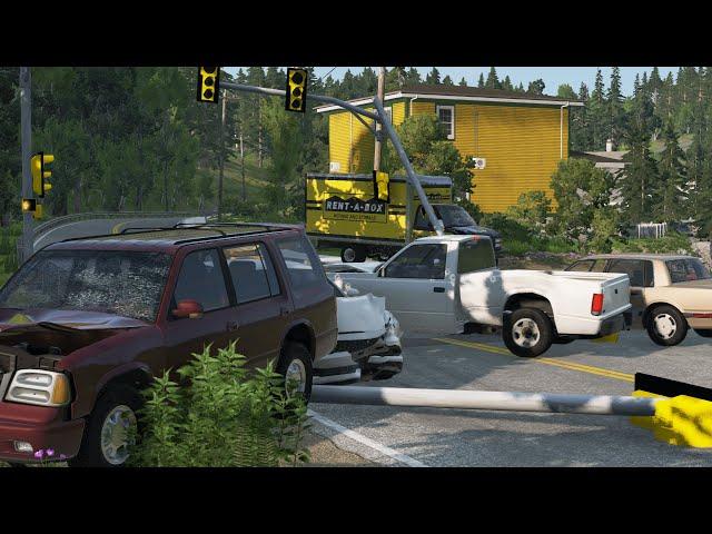 Broken Traffic Light Crashes #2 | BeamNG Drive