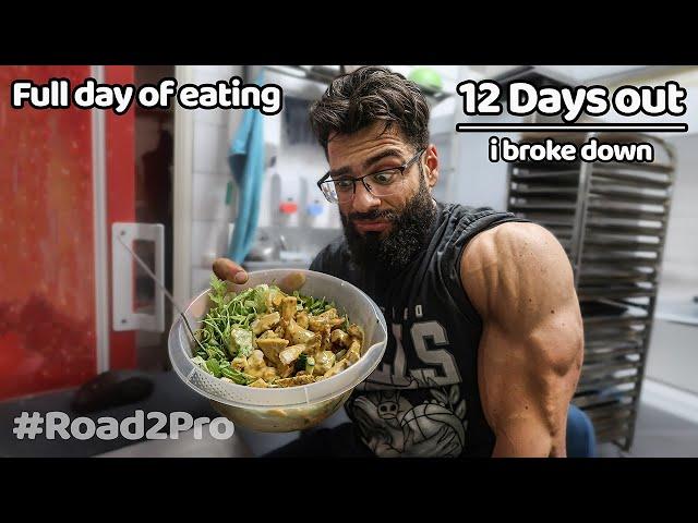 ROAD 2 PRO #3 HARDEST TIME DURING THIS PREP -  FULL DAY OF EATING 12 DAYS OUT