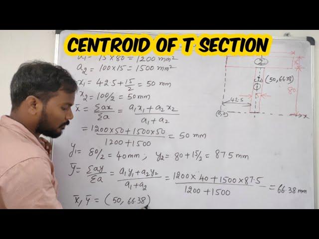 Centroid of T Section | Centroid for T Section | Engineering Mechanics | Strength of Materials