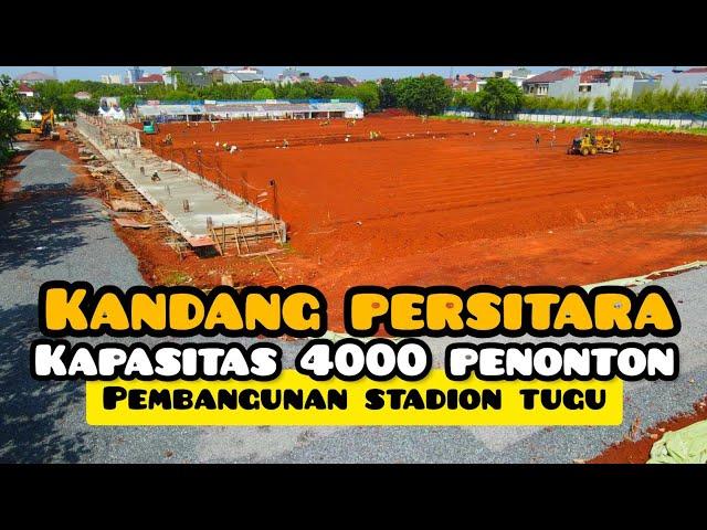 progress terkini pembangunan stadion tugu & pemasangan drainase area lapangan tribun zona timur