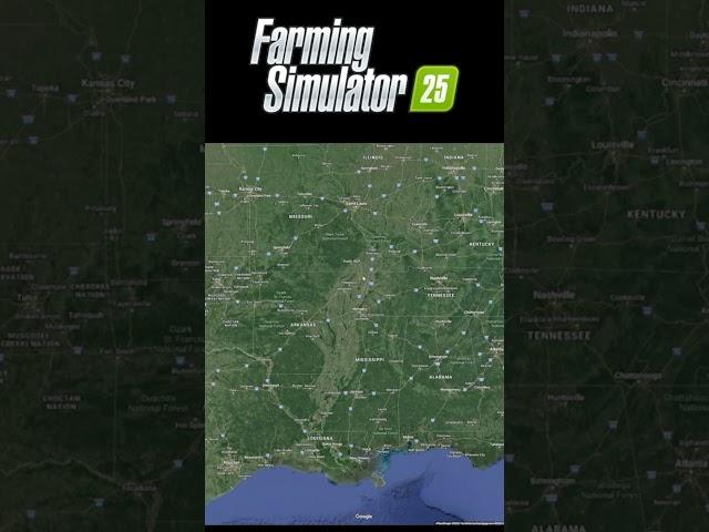 FS25 USA Map REAL LOCATION #fs25 #farmsimnews