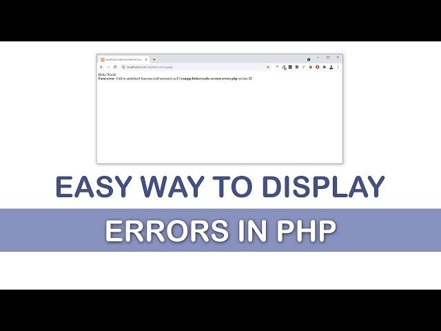 How to display error message in PHP