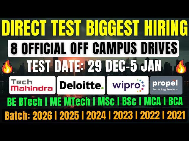 Tech Mahindra, Coding Blocks Direct Test Hiring | Deloitte, Wipro New Hiring | Propel, Unacademy Job