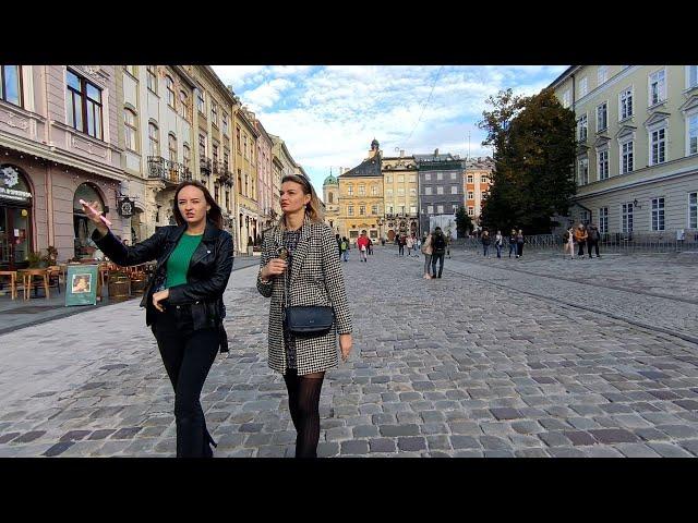 Львів 2024: порожній центр Львова, золота осінь Lviv walking tour