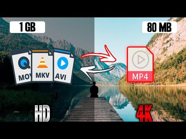 Como CONVERTIR/ COMPRIMIR cualquier VIDEO SIN PERDER CALIDAD️ RÁPIDO y FÁCIL [4K, HD,MP4]