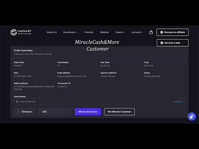 How to use Miracle Pay in CashflowNFT