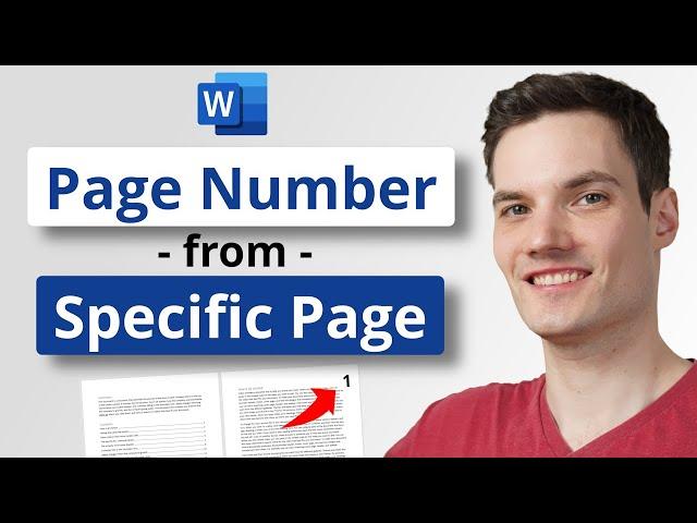 How to Insert Page Number in Word from Specific Page