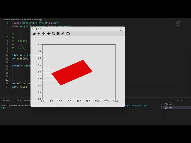 Matplotlib Patches Tutorial:  Drawing Shapes and Polygons