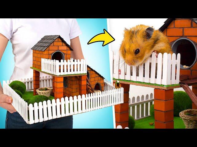 DIY Miniatur-Hamster-Spielplatz aus Mini-Ziegeln ️