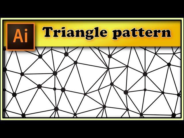  Irregular triangles pattern with dots - Adobe Illustrator tutorial