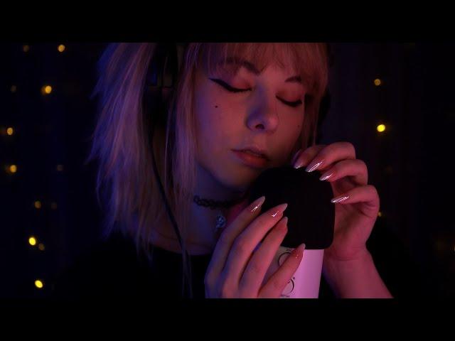 ASMR | 3 HOURS slow mic scratching & soft whispering for sleep and relaxation