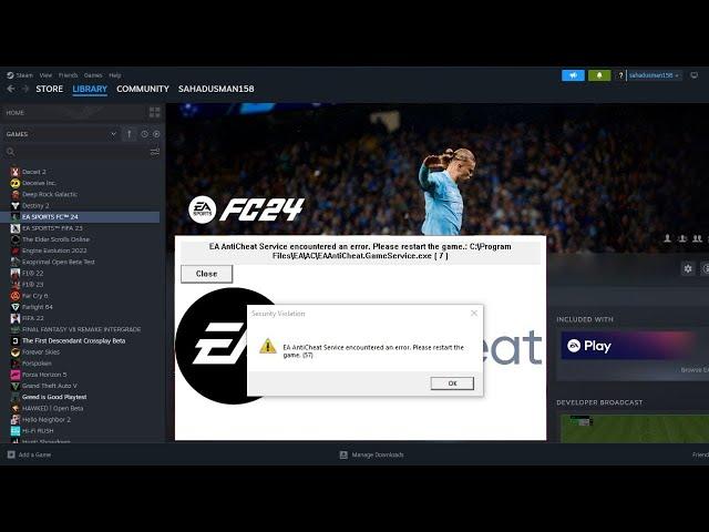 How to Fix EA Sports FC 24 EA AntiCheat Service Encountered an Error