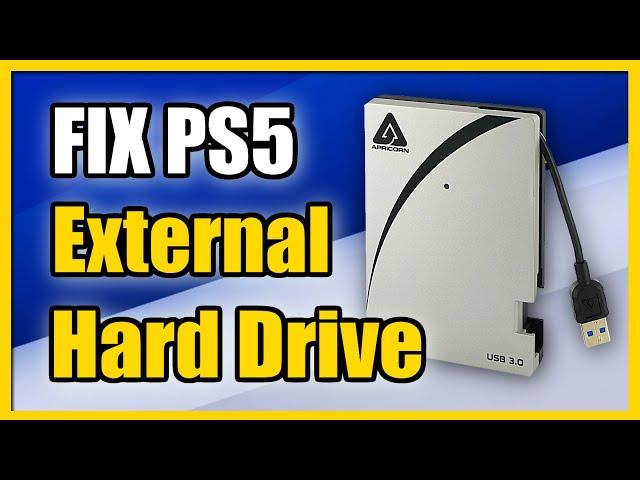 How to FIX PS5 External Hard Drive Not Working or Recognized (Format EASY)