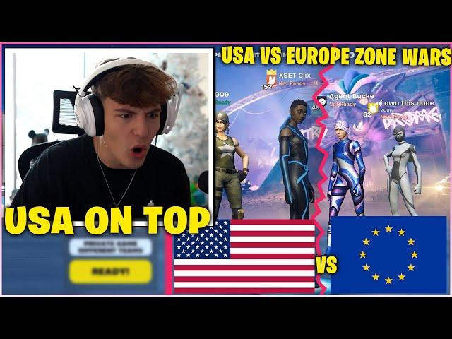 CLIX Hosted a USA vs EUROPE ZONE WARS Tournament for the First TIME! (Fortnite Moments)