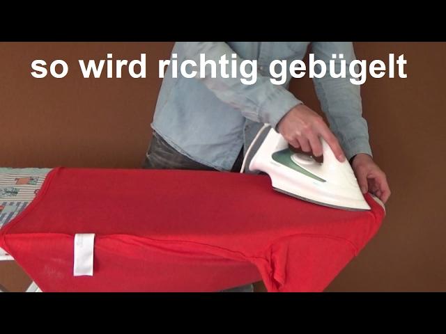 Haushaltstipps T Shirt richtig bügeln so bügelt man ein T-Shirt oder Pullover