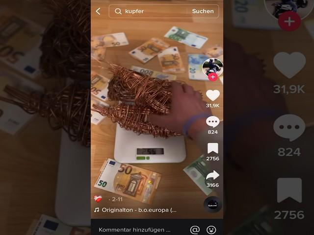 So leicht kann man Reich werden? Geld mit Kupfer