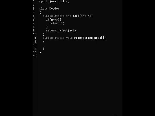 Java in Factorial of a Number Using Recursion