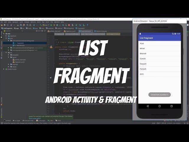 Android Activity & Fragment Tutorial 40 - List Fragment