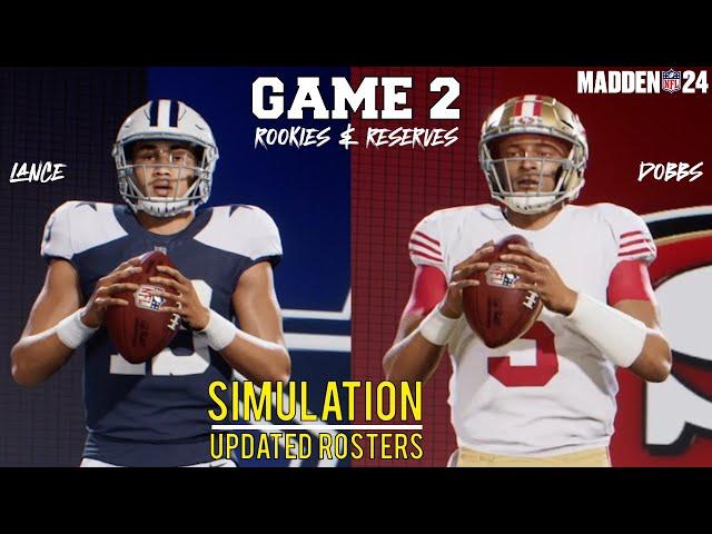 49ers vs Trey Lance & the Cowboys | Game 2 | Madden Simulation | Updated 2024 Rosters