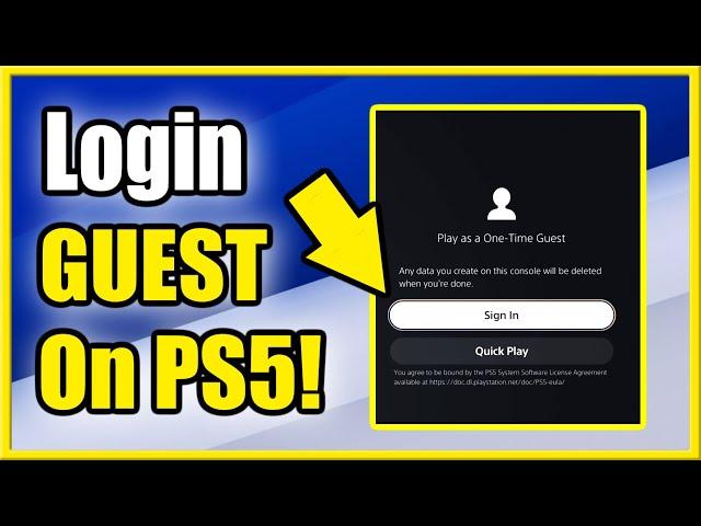 How to Create & Login as Guest Account on PS5 (Fast Method!)