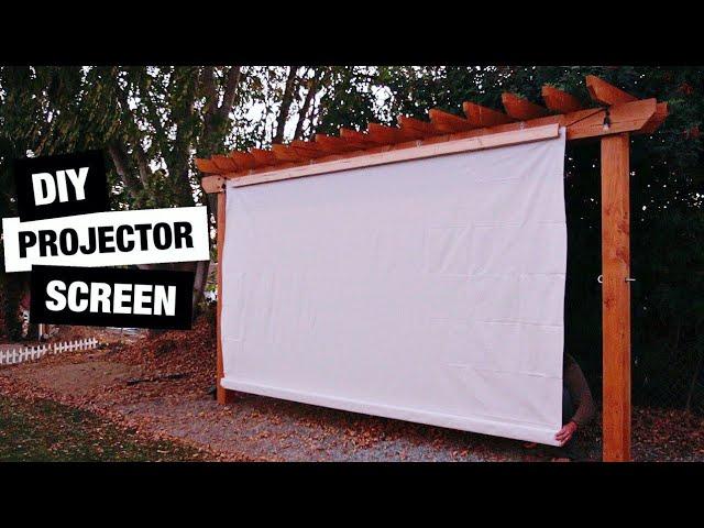 MASSIVE DIY $45 Backyard Projector Screen | No Cuts Required | Minimum Tools for Outdoor Projector