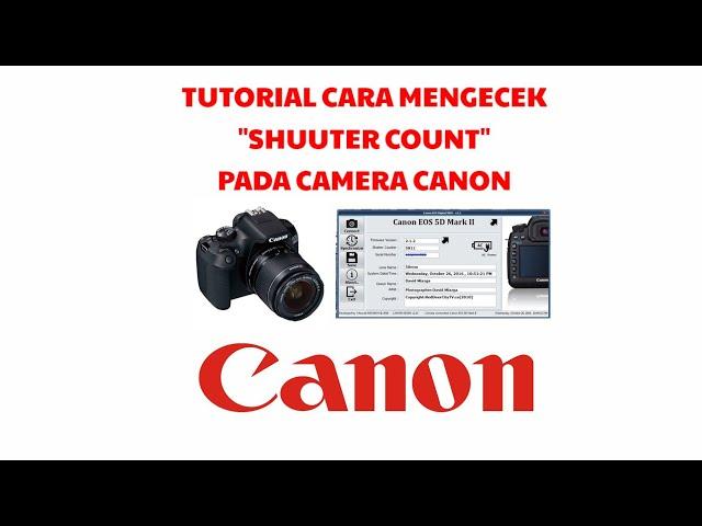 CARA MENGECEK SHUUTER COUNT CAMERA CANON || MENGGUNAKAN APLIKASI CANON EOS DIGITAL INFO