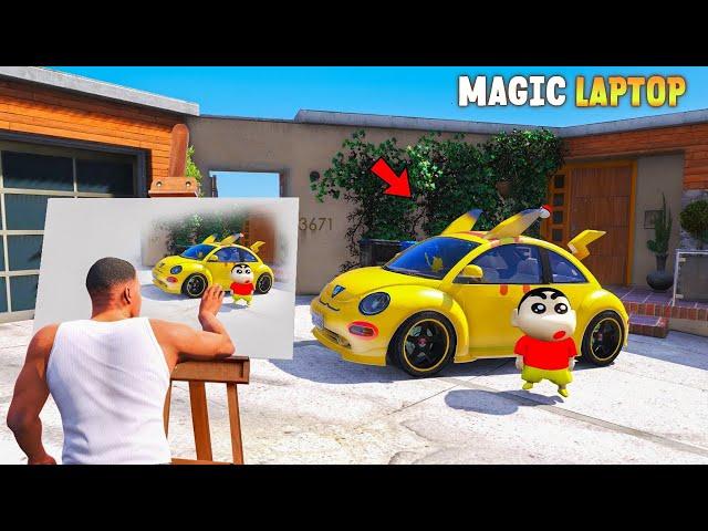 Shinchan Found a Magic Drawing Laptop in GTA 5 | Paradox FTW