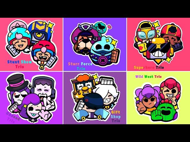 Every Trio In Brawl Stars (Fanart) | StuntShow Update