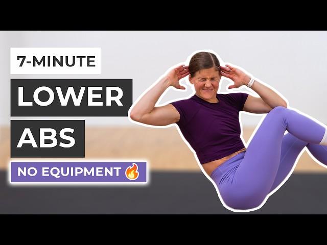 7-Minute Lower Abs Workout (No Repeat, No Equipment)