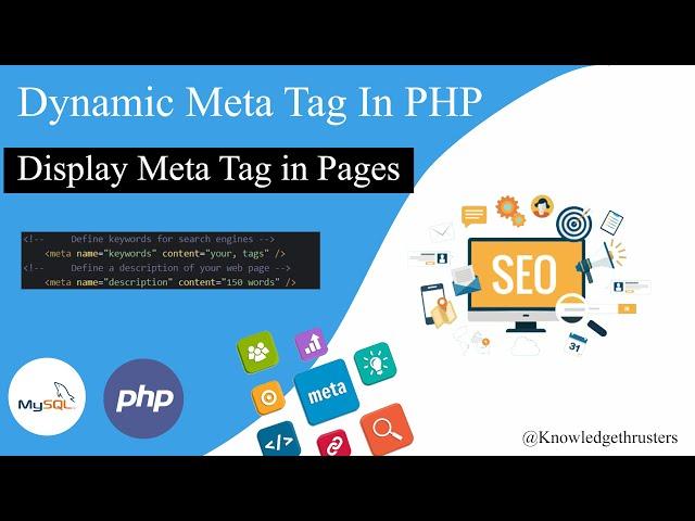 Dynamic Meta tag in PHP  | Display Meta Tag in Pages | Dynamic Title Keyword & Description | Part-2