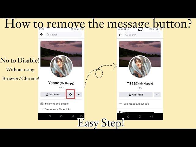 How to remove the message button on Facebook? EASY STEPS