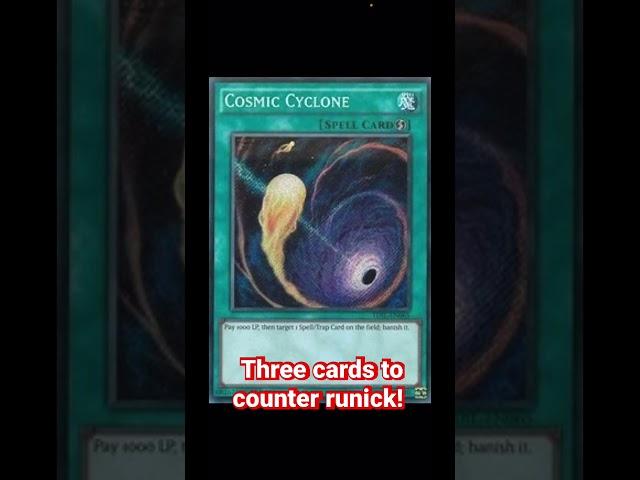 THREE GENERIC CARDS TO COUNTER RUNICK IN YUGIOH!