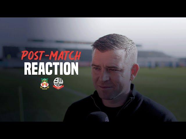 STEVEN SCHUMACHER | Head Coach reacts to Wrexham away