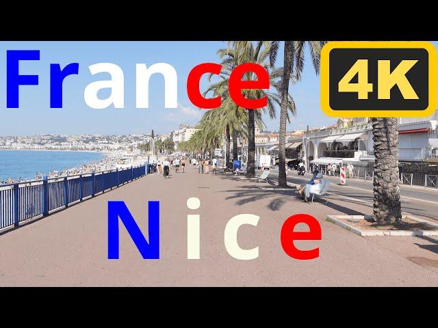 Nice - France - 4K walking tour - August 2024