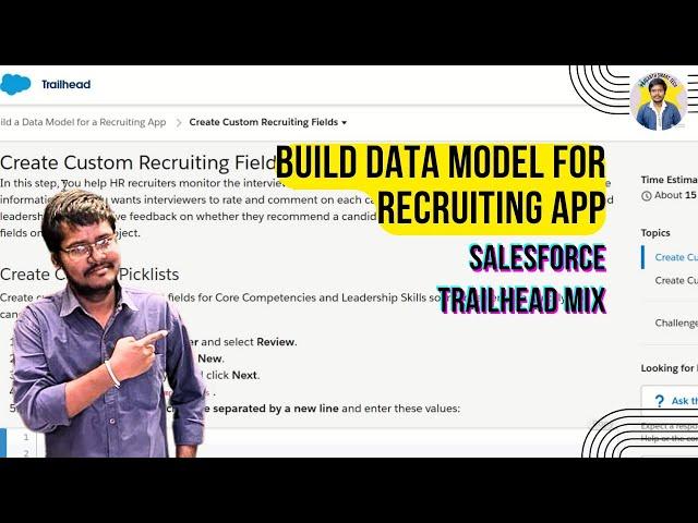 Salesforce Build Data Model for Recruiting App|Salesforce Trailhead module #salesforcerecruitingapp