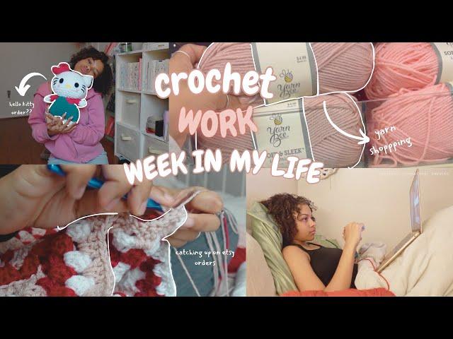 crochet WORK week in my life | crochet vlog