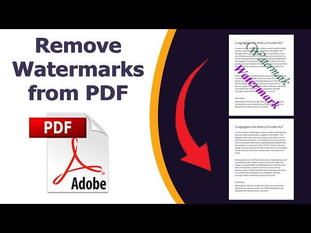 How to remove a watermark from a PDF using adobe acrobat pro dc
