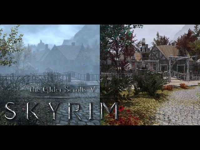 TESV Skyrim SE | Vanilla vs Next-Gen Modded | Realistic Overhaul Graphics Comparison Showcase 2021